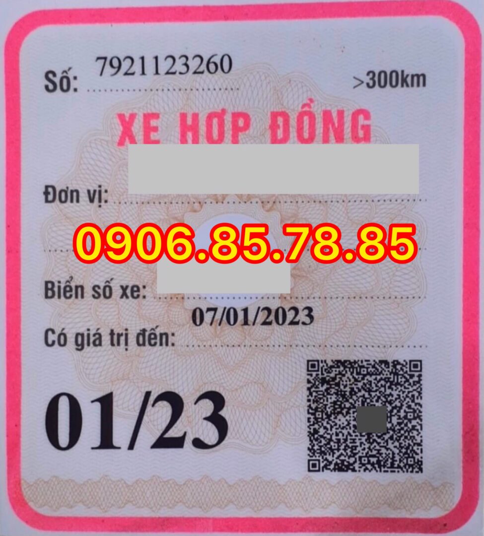 Phù hiệu xe ô tô htx Hưng Thịnh