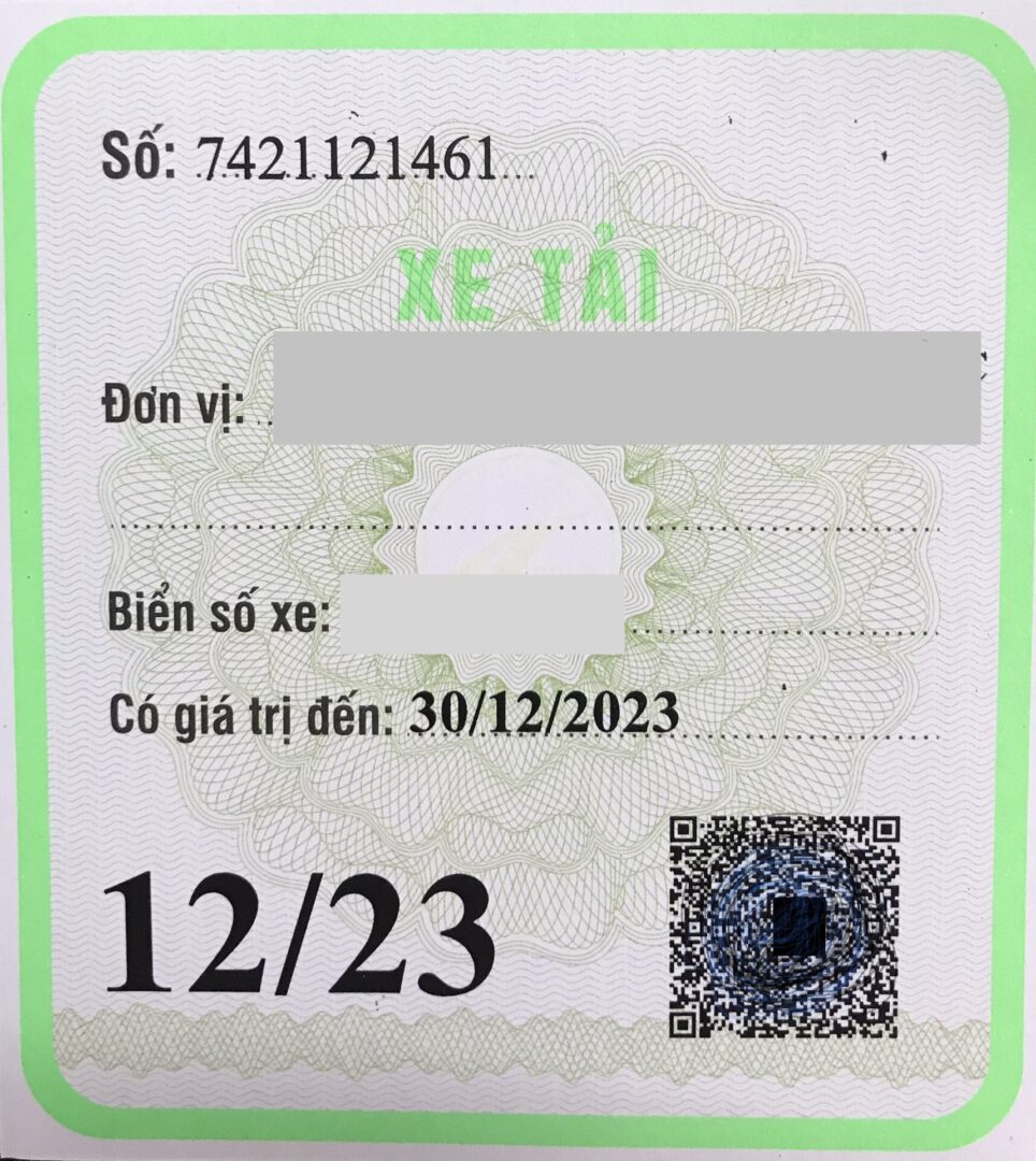 Phù hiệu xe ô tô htx Hưng Thịnh