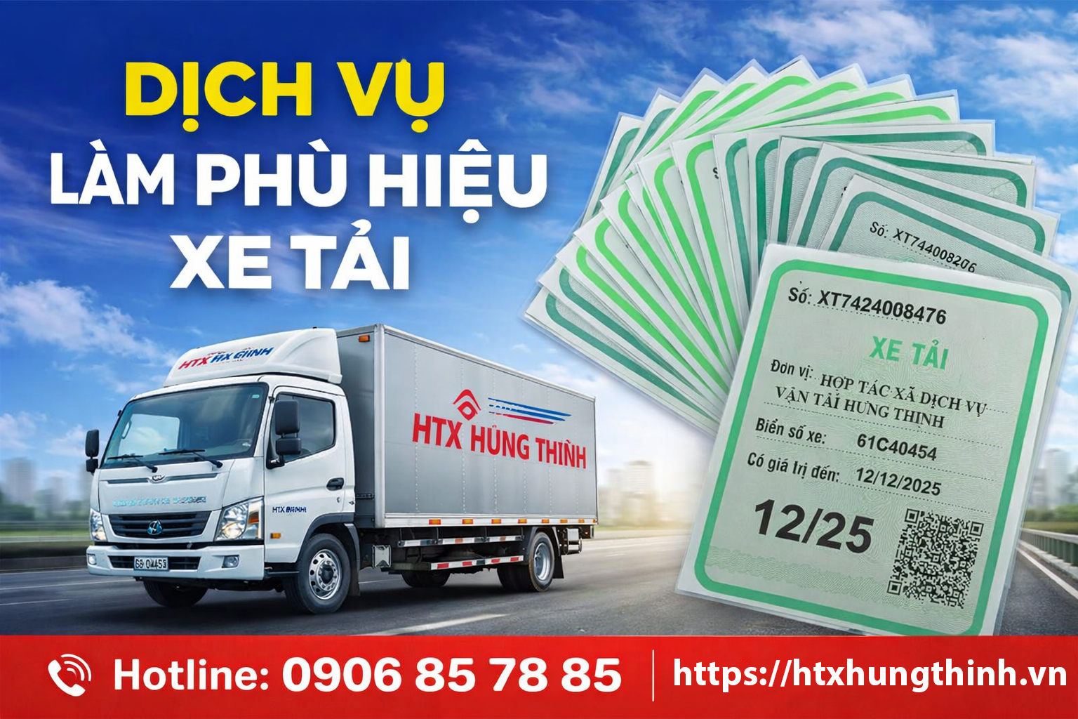 Dịch vụ làm phù hiệu xe htx Hưng Thịnh - Hotline: 0906 85 78 85
