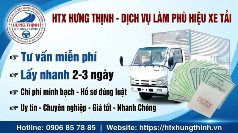 Dịch vụ làm phù hiệu xe ô tô tải