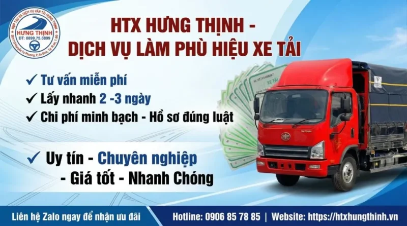 Dịch vụ làm phù hiệu xe ô tô tải