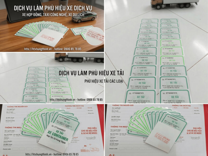 Dịch vụ làm phù hiệu xe htx Hưng Thịnh - Hotline: 0906 85 78 85