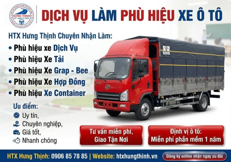 Dịch vụ làm phù hiệu xe ô tô tải