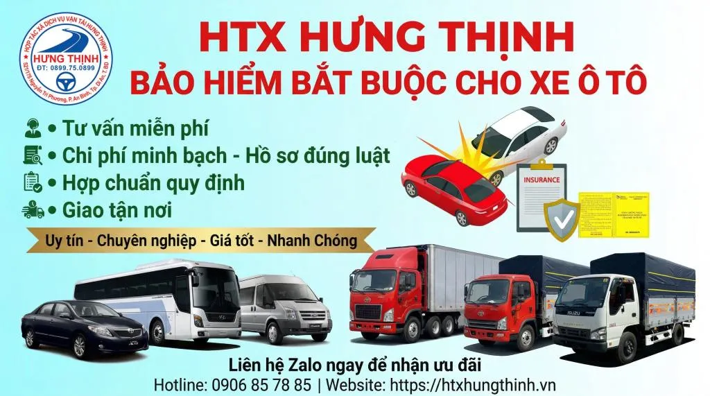 Bảo hiểm bắt buộc cho xe ô tô - HTX Hưng Thịnh