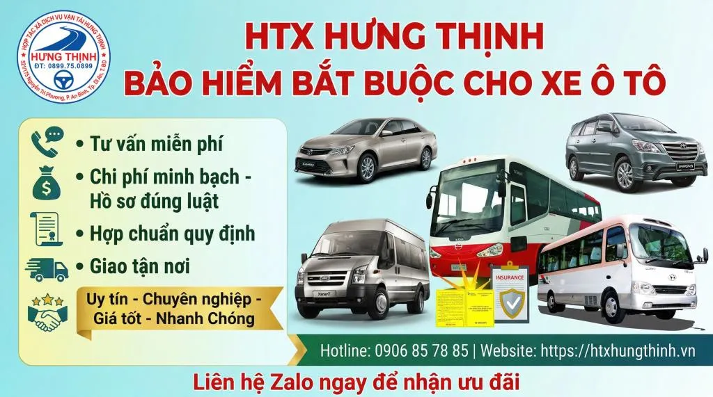 Bảo hiểm bắt buộc cho xe ô tô - HTX Hưng Thịnh