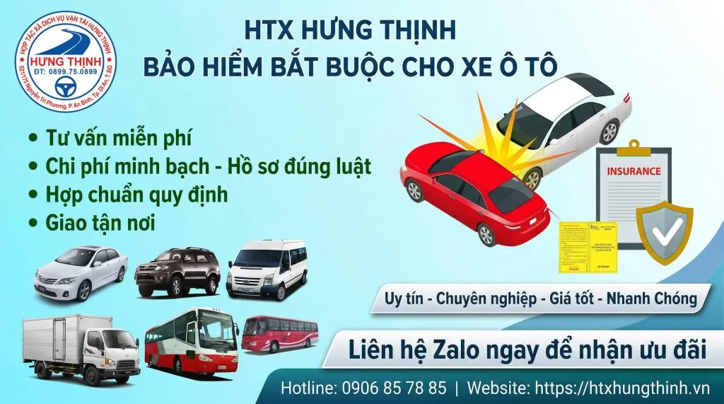 Bảo hiểm bắt buộc cho xe ô tô - HTX Hưng Thịnh