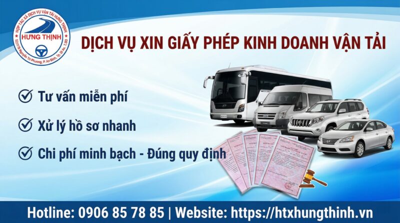 Dịch vụ xin giấy phép kinh doanh vận tải
