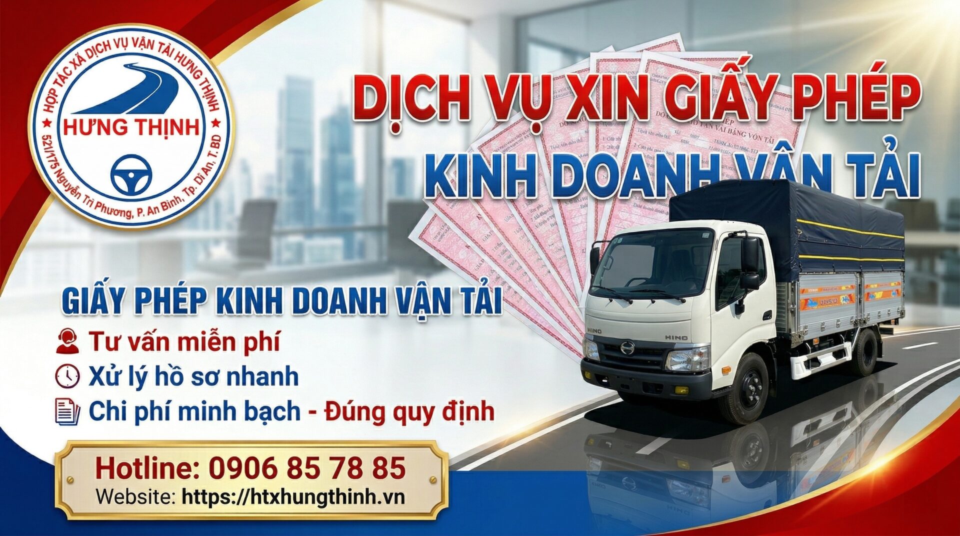 Dịch vụ xin giấy phép kinh doanh vận tải