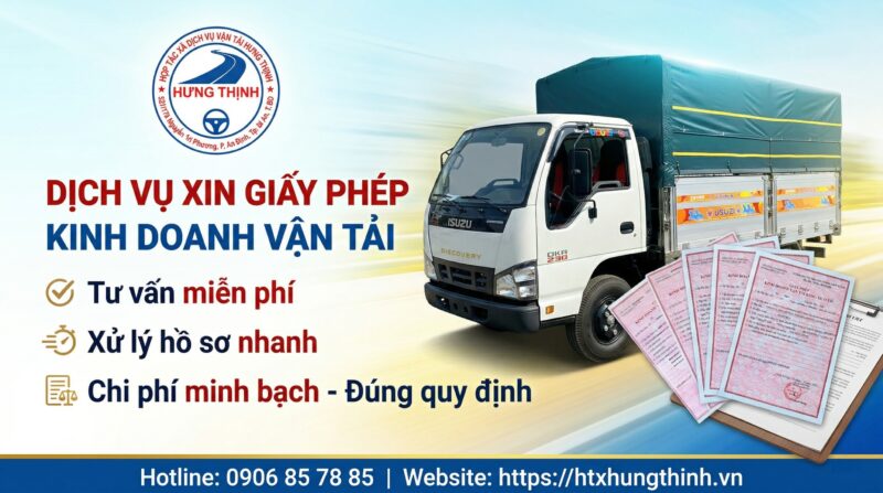 Dịch vụ xin giấy phép kinh doanh vận tải
