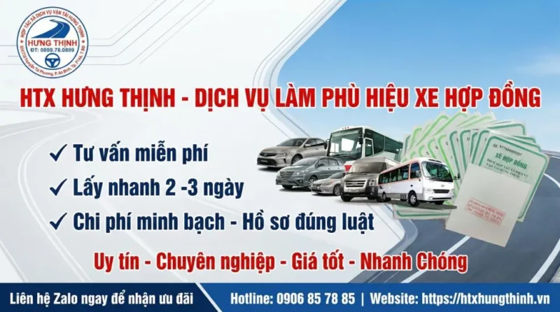 Dịch vụ làm phù hiệu xe Hợp Đồng - HTX Hưng Thịnh