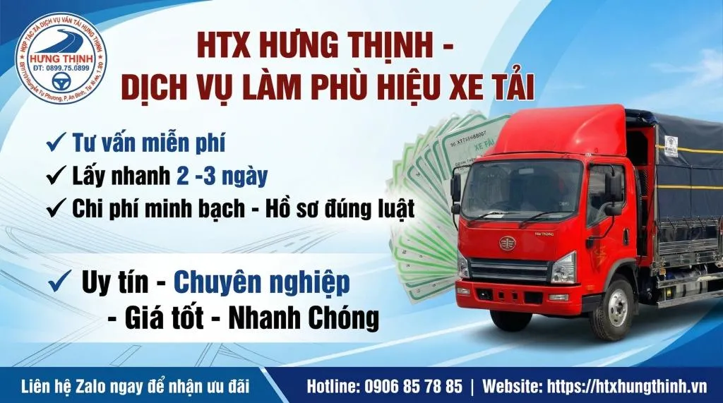 HTX Hưng Thịnh - Dịch vụ làm phù hiệu xe tải