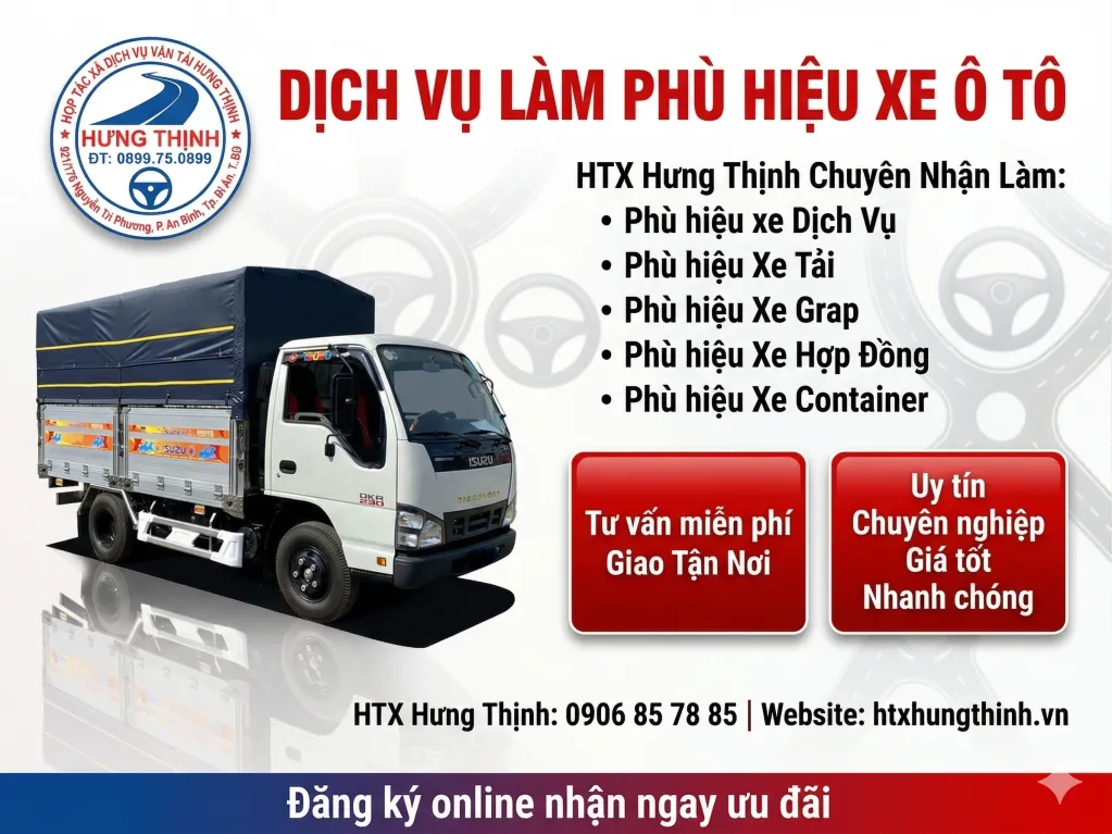 HTX Hưng Thịnh - Dịch vụ làm phù hiệu xe tải