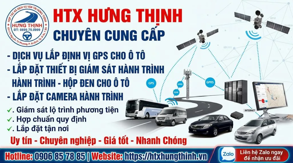 Dịch vụ lắp định vị ô tô - GPS - Thiết bị giám sát hành trình - HTX Hưng Thịnh