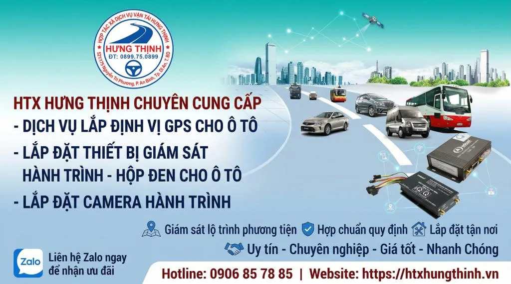 Lắp định vị gps - thiết bị giám sát hành trình cho xe ô tô - HTX Hưng Thịnh