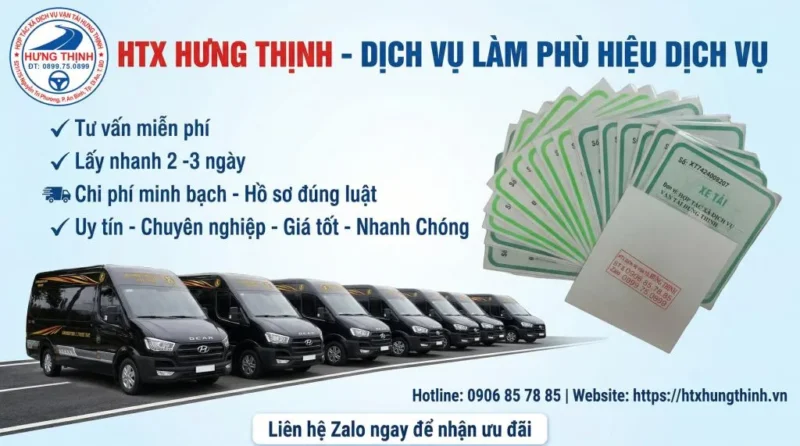 Phù hiệu xe hợp đồng - HTX Hưng Thịnh