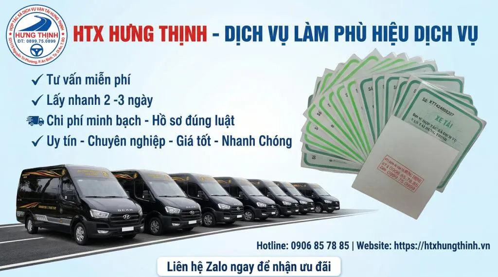 Phù hiệu xe hợp đồng - HTX Hưng Thịnh