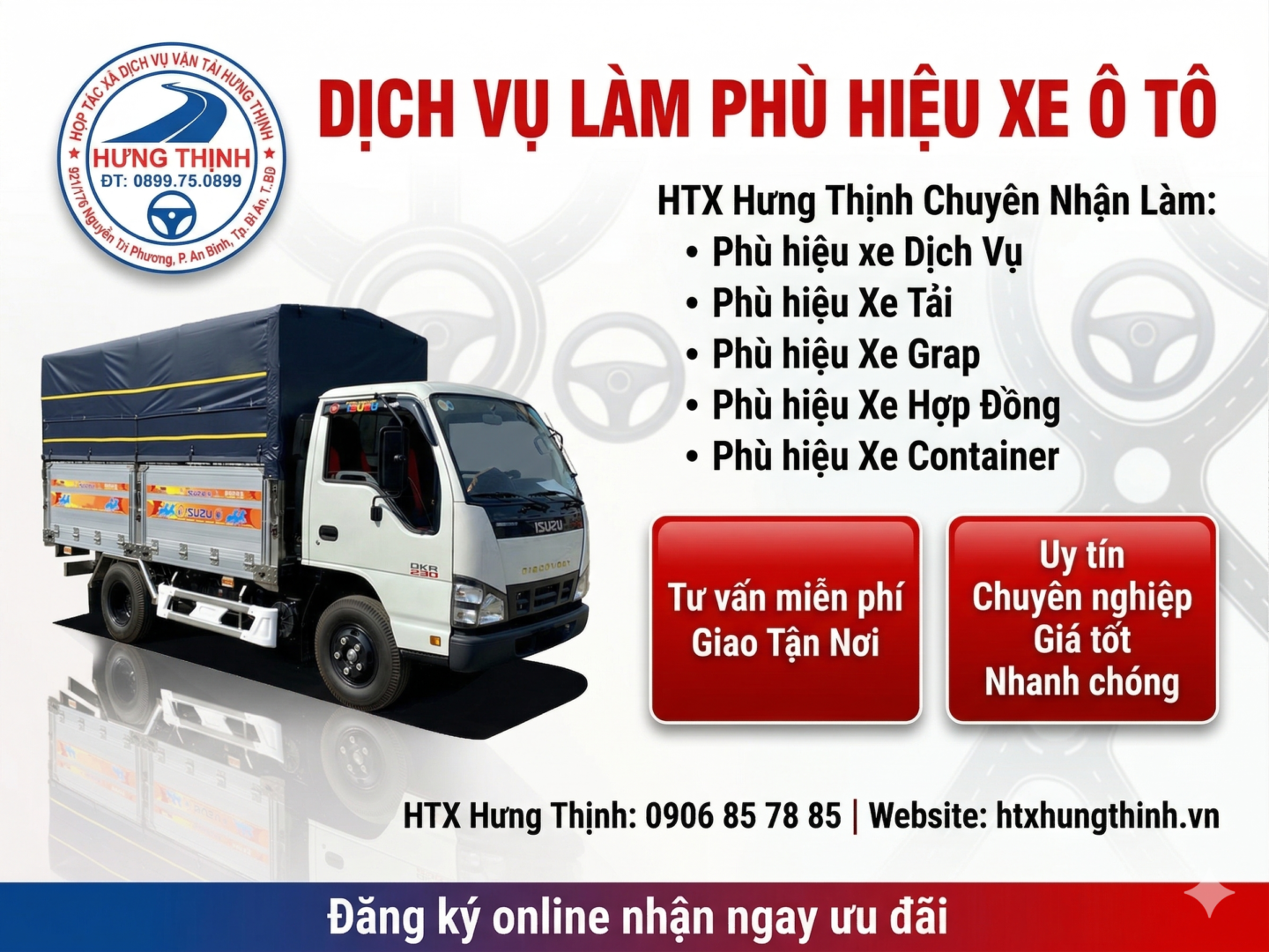Dịch vụ làm phù hiêu xe ô tô
