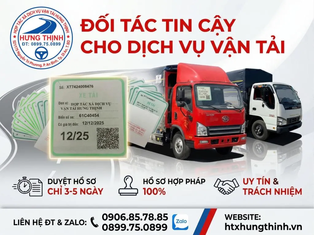 Phù hiệu xe tải - HTX Hưng Thịnh