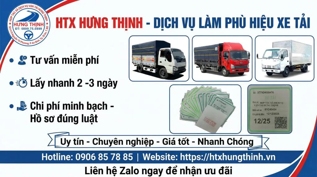 Phù hiệu xe tải - HTX Hưng Thịnh