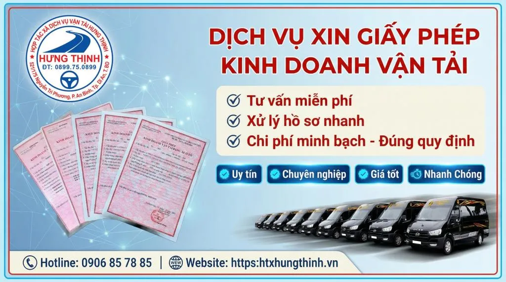Dịch vụ xin giấy phép kinh doanh vận tải - HTX Hưng Thịnh