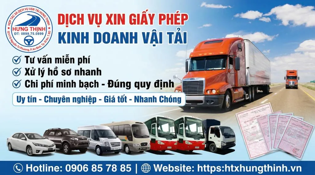 Dịch vụ làm giấy phép kinh doanh vận tải tại quận 2 7 Dịch vụ xin giấy phép kinh doanh vận tải - HTX Hưng Thịnh