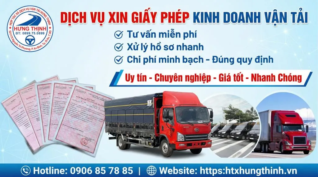 Dịch vụ xin giấy phép kinh doanh vận tải - HTX Hưng Thịnh
