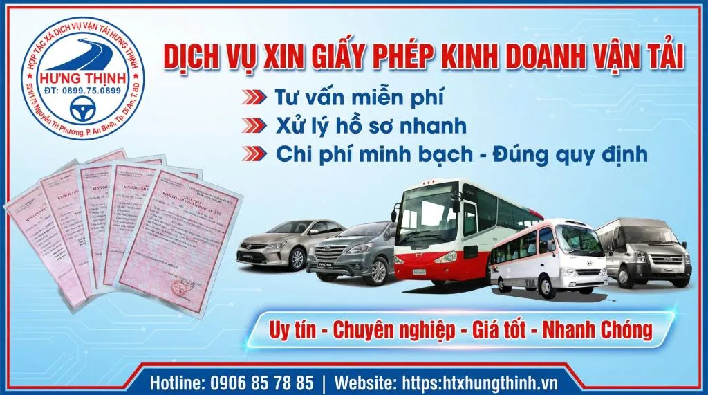 Dịch vụ xin giấy phép kinh doanh vận tải - HTX Hưng Thịnh